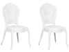Conjunto de 2 sillas de comedor blancas