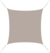Voile d'ombrage carrée 4 x 4m taupe