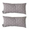 Set di 2 piccoli cuscini in poliestere grigio 40 x 20 x 8 cm
