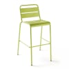 Chaise haute en métal vert