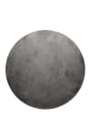 Tapis rond tufté mèches rases (15mm) gris 80 D