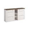 Buffet 2 portes stratifiés beige et blanc