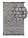Tapis fabriqué à partir de matériaux recyclés gris foncé 120x170