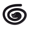 Topfuntersetzer - Black Cat - silicone - 17 x 14 x 1 cm