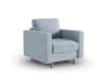 Sessel aus strukturiertem Stoff, hellblau