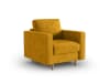 Sessel aus strukturiertem Stoff, gelb