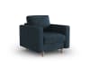 Sessel aus strukturiertem Stoff, dunkelblau