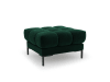 Pouf in velluto, verde bottiglia