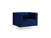 Sessel aus Samt, königsblau