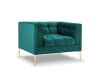 Fauteuil velours turquoise