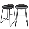 Set aus 2 Stuhl für Mittelinsel schwarz, 65.5 cm