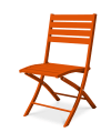 Sedia da giardino pieghevole in alluminio arancione