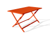 Table de jardin pliante en aluminium orange