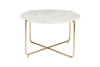 Table basse en marbre D70cm blanc