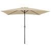 Parasol droit rectangulaire 2x3m en aluminium et toile beige