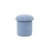 Pouf  a forma di fungo in tessuto bouclé blu