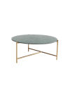 Metallic-Tisch aus Marmor und grünem Eisen