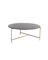 Metallic-Tisch aus Marmor und schwarzem Eisen