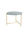 Metallic-Tisch aus Marmor und grünem Eisen
