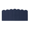 Testiera tappezzata in velluto blu 160x74 cm