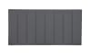 Gepolstertes Kopfteil aus Samt,160x57 cm, Kühlem Grau