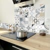 Paraschizzi cucina in alluminio, set di 2 : L100xH20 cm - Multicolore