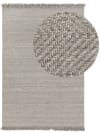 Alfombra de lana gris claro de 200x300 cm