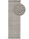 Tapis de couloir en laine gris clair 70x200