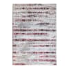 Tappeto grafico con strisce grigio e rosso 120x170