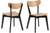 Lot de 2 chaise scandinave en bois