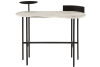 Console en marbre et métal noir L110 blanc