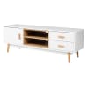 TV-Möbel im skandinavischen Stil mit 1 Tür und 2 Schubladen weiß