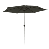 Parasol droit rond 2,70m en aluminium et toile grise