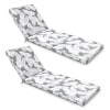 Set di 2 cuscini per lettini da sole grigio 186 x 60 x 5 cm