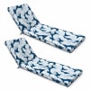 Set 2 Cuscini Per Sdraio Esterno - 183x53x10.2 Cm, Impermeabili, Con Fascette E Maniglie