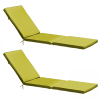 Set di 2 cuscini per lettino da sole verde 186 x 53 x 5 cm