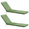 Lotto di 2 cuscini per lettini da sole verde 186 x 53 x 5 cm