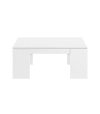 Mesa centro elevable blanco brillo, medida: 100cm x 50cm x 43-54cm
