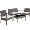 Set in rattan Sparta 3+1 grigio