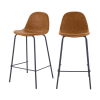 Pouf rettangolare in pelle sintetica e legno con finitura bianca Forme