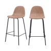 Set aus 2 Stuhl für Mittelinsel hellbraun, 65 cm