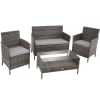 Set da giardino in rattan Madeira grigio