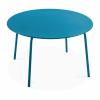 Runder Gartentisch aus Metall Pazifisch blau