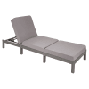 Tumbona de poliratán sofía acero gris