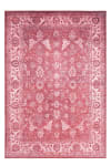 Tapis floral tissé plat - rouge 070x140 cm