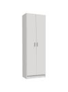 Armoire polyvalente à 2 portes effet bois blanc 59x37 cm