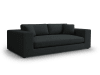 Canapé 4 places en tissu structuré noir