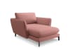 Chaise longue in velluto rosa