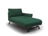 Chaise longue destra in tessuto strutturato verde