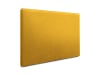 Tête de lit en velours jaune 120x140x10